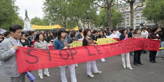 Paris  Manifestation des ressortissants asiatiques